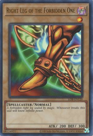 Right Leg of the Forbidden One (LOB-EN120) - Legend of Blue Eyes White Dragon (25th Anniversary Edition) Unlimited - Premium Yugioh Single from Konami - Just $9.36! Shop now at Game Crave Tournament Store