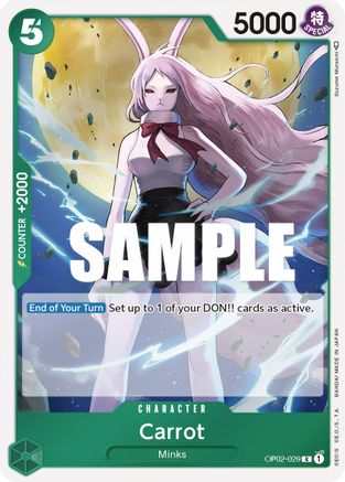 Carrot (OP02-029) - Paramount War Foil - Premium One Piece Single from Bandai - Just $0.20! Shop now at Game Crave Tournament Store