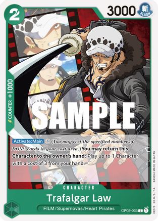 Trafalgar Law (OP02-035) - Paramount War - Premium One Piece Single from Bandai - Just $0.08! Shop now at Game Crave Tournament Store