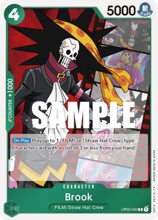 Brook (OP02-040) - Paramount War Foil - Premium One Piece Single from Bandai - Just $0.10! Shop now at Game Crave Tournament Store