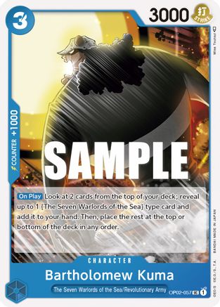 Bartholomew Kuma (OP02-057) - Paramount War - Premium One Piece Single from Bandai - Just $0.08! Shop now at Game Crave Tournament Store