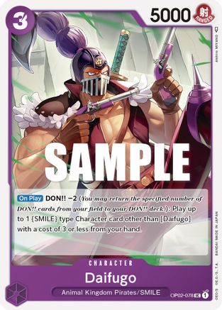 Daifugo (OP02-078) - Paramount War - Premium One Piece Single from Bandai - Just $0.08! Shop now at Game Crave Tournament Store