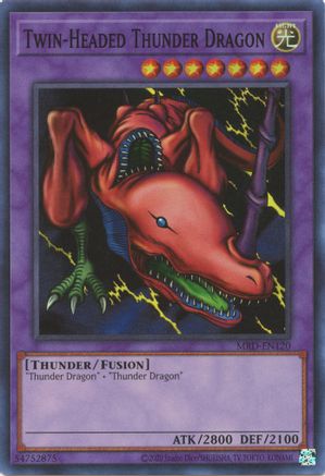 Twin-Headed Thunder Dragon (MRD-EN120) - Metal Raiders (25th Anniversary Edition) Unlimited - Premium Yugioh Single from Konami - Just $2.61! Shop now at Game Crave Tournament Store