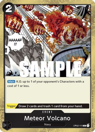 Meteor Volcano (OP02-119) - Paramount War Foil - Premium One Piece Single from Bandai - Just $0.08! Shop now at Game Crave Tournament Store
