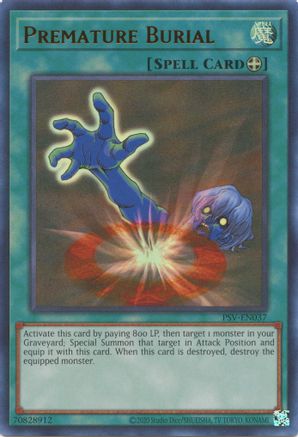 Premature Burial (PSV-EN037) - Pharaoh's Servant (25th Anniversary Edition) Unlimited - Premium Yugioh Single from Konami - Just $15.70! Shop now at Game Crave Tournament Store