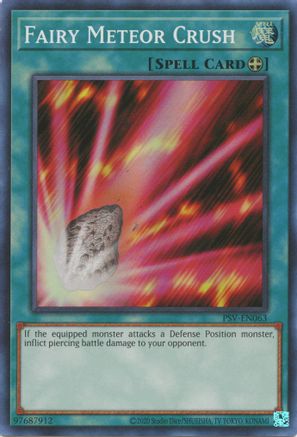 Fairy Meteor Crush (PSV-EN063) - Pharaoh's Servant (25th Anniversary Edition) Unlimited - Premium Yugioh Single from Konami - Just $1.26! Shop now at Game Crave Tournament Store