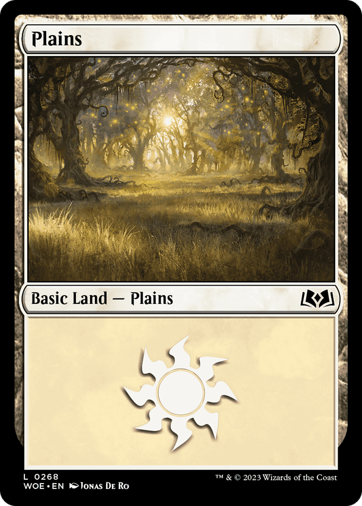 Plains (WOE-268) - Wilds of Eldraine Foil - Premium MTG Single from Wizards of the Coast - Just $0.08! Shop now at Game Crave Tournament Store