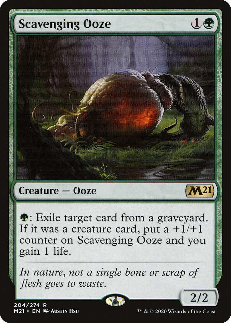 Scavenging Ooze (M21-204) - Core Set 2021 - Premium MTG Single from Wizards of the Coast - Just $0.25! Shop now at Game Crave Tournament Store