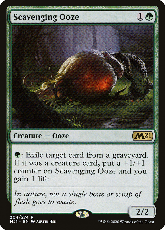 Scavenging Ooze (M21-204) - Core Set 2021 Foil - Premium MTG Single from Wizards of the Coast - Just $0.20! Shop now at Game Crave Tournament Store