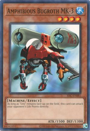 Amphibious Bugroth Mk-3 (IOC-EN081) - Invasion of Chaos (25th Anniversary Edition) Unlimited - Premium Yugioh Single from Konami - Just $0.25! Shop now at Game Crave Tournament Store