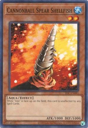 Cannonball Spear Shellfish (IOC-EN085) - Invasion of Chaos (25th Anniversary Edition) Unlimited - Premium Yugioh Single from Konami - Just $0.25! Shop now at Game Crave Tournament Store