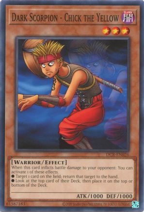 Dark Scorpion - Chick the Yellow (DCR-EN026) - Dark Crisis (25th Anniversary Edition) Unlimited - Premium Yugioh Single from Konami - Just $0.08! Shop now at Game Crave Tournament Store
