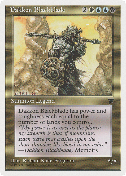 Dakkon Blackblade (CHR-075) - Chronicles - Premium MTG Single from Wizards of the Coast - Just $0.45! Shop now at Game Crave Tournament Store