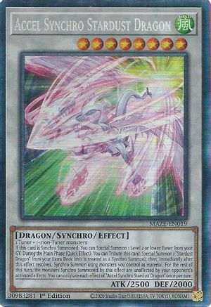 Accel Synchro Stardust Dragon (CR) (MAZE-EN019) - Maze of Memories 1st Edition - Premium Yugioh Single from Konami - Just $7.73! Shop now at Game Crave Tournament Store