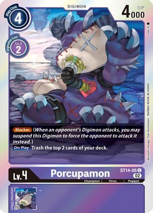 Porcupamon (ST14-05) - Starter Deck 14: Beelzemon Advanced Deck Set Foil - Premium Digimon Single from Bandai - Just $0.25! Shop now at Game Crave Tournament Store