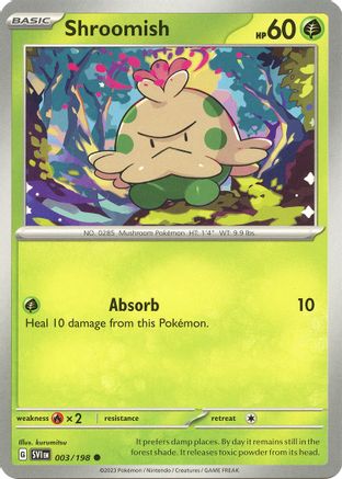 Shroomish - 003/198 3 - SV01 Scarlet & Violet Base Set - Premium Pokemon Single from Nintendo - Just $0.25! Shop now at Game Crave Tournament Store