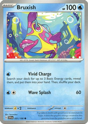 Bruxish - 051/198 51 - SV01 Scarlet & Violet Base Set - Premium Pokemon Single from Nintendo - Just $0.25! Shop now at Game Crave Tournament Store