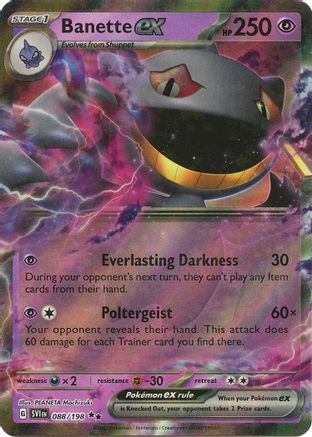 Banette ex - 088/198 88 - SV01 Scarlet & Violet Base Set Holofoil - Premium Pokemon Single from Nintendo - Just $1.09! Shop now at Game Crave Tournament Store