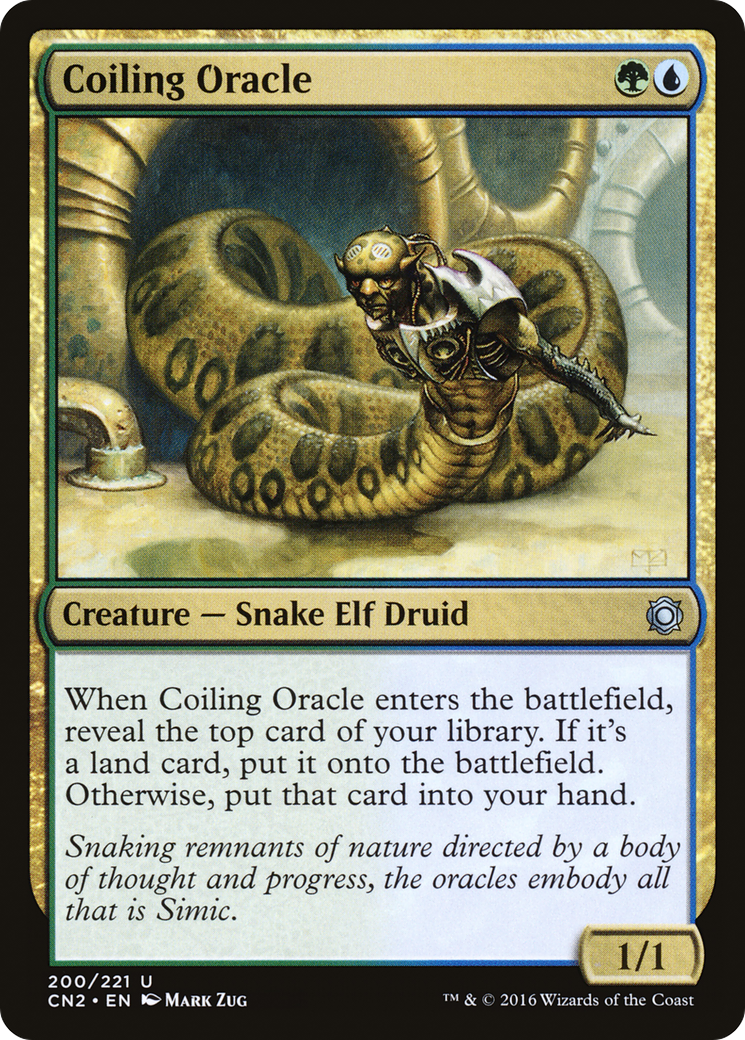 Coiling Oracle (CN2-200) - Conspiracy: Take the Crown Foil - Premium MTG Single from Wizards of the Coast - Just $0.20! Shop now at Game Crave Tournament Store