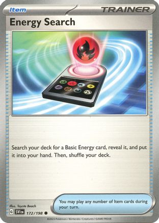 Energy Search - 172/198 172 - SV01 Scarlet & Violet Base Set - Premium Pokemon Single from Nintendo - Just $0.25! Shop now at Game Crave Tournament Store