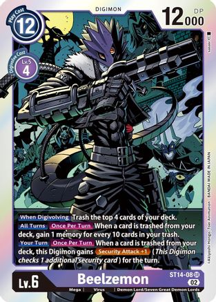Beelzemon (ST14-08) - Starter Deck 14: Beelzemon Advanced Deck Set Foil - Premium Digimon Single from Bandai - Just $0.44! Shop now at Game Crave Tournament Store