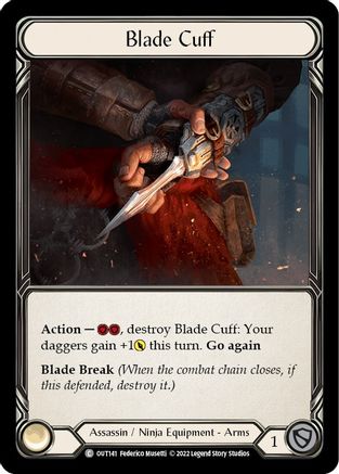 Blade Cuff (OUT141) - Outsiders Cold Foil - Premium Flesh And Blood Single from Legend Story Studios - Just $0.08! Shop now at Game Crave Tournament Store