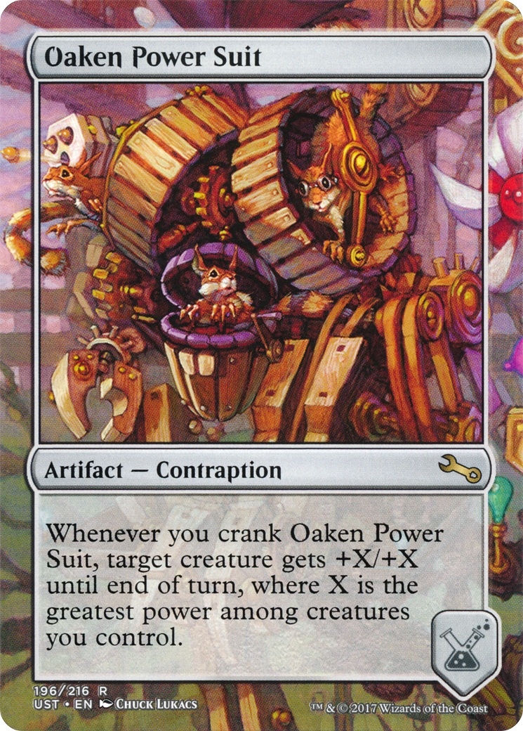 Oaken Power Suit (UST-196) - Unstable (Borderless) Foil - Premium MTG Single from Wizards of the Coast - Just $0.39! Shop now at Game Crave Tournament Store