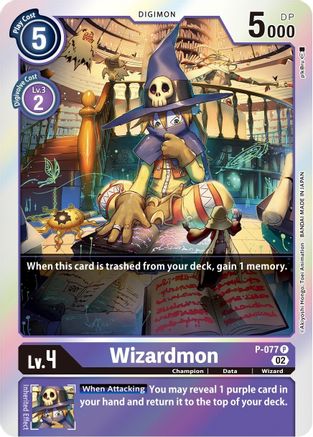 Wizardmon (Alternate Art) (P-077) - Starter Deck 14: Beelzemon Advanced Deck Set Foil - Premium Digimon Single from Bandai - Just $0.25! Shop now at Game Crave Tournament Store