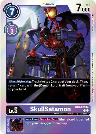 SkullSatamon (Alternate Art) (BT8-079) - Starter Deck 14: Beelzemon Advanced Deck Set Foil - Premium Digimon Single from Bandai - Just $0.25! Shop now at Game Crave Tournament Store