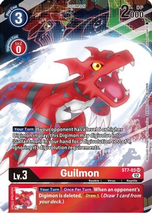 Guilmon (Alternate Art) (ST7-03) - Starter Deck 14: Beelzemon Advanced Deck Set - Premium Digimon Single from Bandai - Just $0.59! Shop now at Game Crave Tournament Store