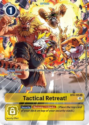 Tactical Retreat! (Alternate Art) (BT4-105) - Starter Deck 14: Beelzemon Advanced Deck Set Foil - Premium Digimon Single from Bandai - Just $0.28! Shop now at Game Crave Tournament Store