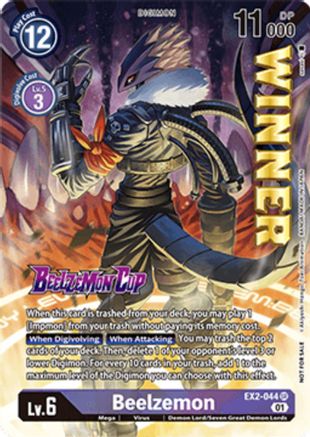 Beelzemon (Beelzemon Cup Winner) (EX2-044) - Starter Deck 14: Beelzemon Advanced Deck Set Pre-Release Cards Foil - Premium Digimon Single from Bandai - Just $5.98! Shop now at Game Crave Tournament Store