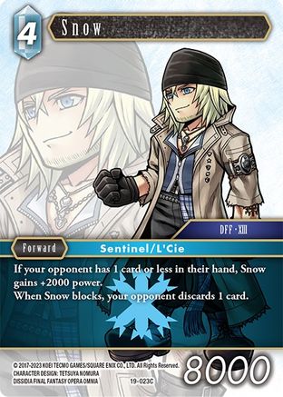 Snow (19-023C) (FROM NIGHTMARES) Foil - Premium Final Fantasy Single from From Nightmares - Just $0.25! Shop now at Game Crave Tournament Store