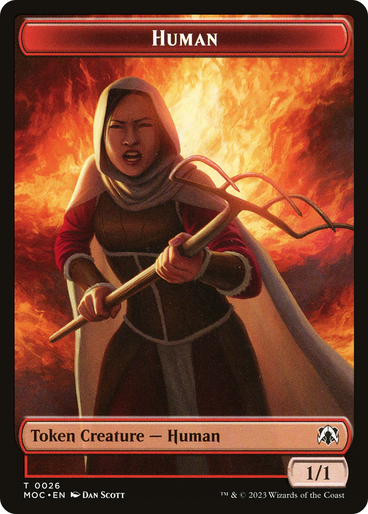Human (TMOC-026) - March of the Machine Commander Tokens - Premium MTG Single from Wizards of the Coast - Just $0! Shop now at Game Crave Tournament Store