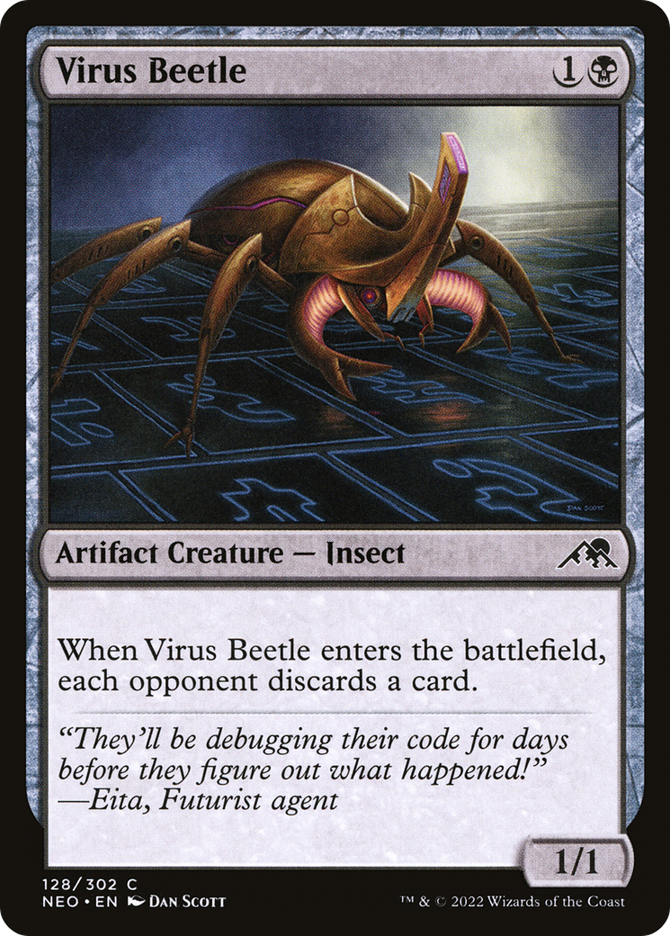 Virus Beetle (NEO-128) - Kamigawa: Neon Dynasty - Premium MTG Single from Wizards of the Coast - Just $0.25! Shop now at Game Crave Tournament Store