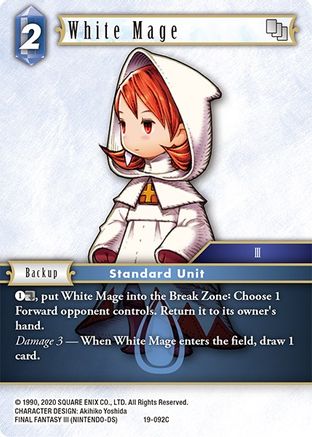 White Mage (19-092C) (FROM NIGHTMARES) Foil - Premium Final Fantasy Single from From Nightmares - Just $0.25! Shop now at Game Crave Tournament Store