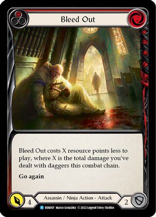 Bleed Out (Red) (BEN007) - Blitz Deck: Outsiders - Benji - Premium Flesh And Blood Single from Legend Story Studios - Just $0.08! Shop now at Game Crave Tournament Store