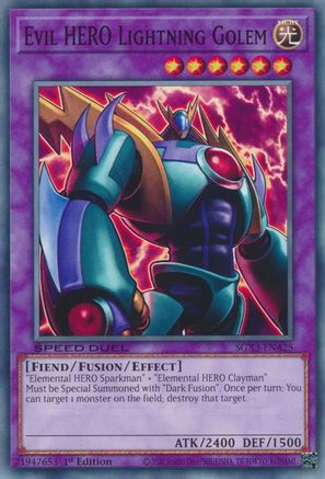 Evil HERO Lightning Golem (SGX3-ENA25) - Speed Duel GX: Duelists of Shadows 1st Edition - Premium Yugioh Single from Konami - Just $0.24! Shop now at Game Crave Tournament Store