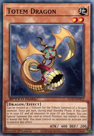 Totem Dragon (SGX3-ENB12) - Speed Duel GX: Duelists of Shadows 1st Edition - Premium Yugioh Single from Konami - Just $0.33! Shop now at Game Crave Tournament Store