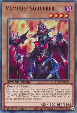 Vampire Sorcerer (SGX3-ENC07) - Speed Duel GX: Duelists of Shadows 1st Edition - Premium Yugioh Single from Konami - Just $0.25! Shop now at Game Crave Tournament Store