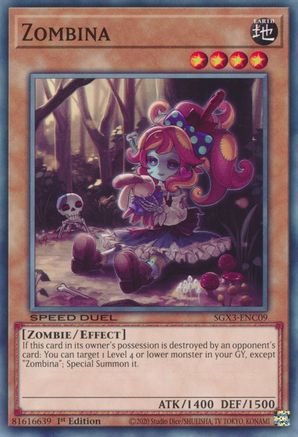 Zombina (SGX3-ENC09) - Speed Duel GX: Duelists of Shadows 1st Edition - Premium Yugioh Single from Konami - Just $0.24! Shop now at Game Crave Tournament Store