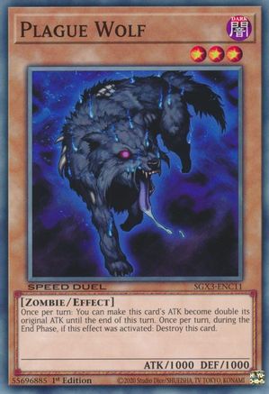 Plague Wolf (SGX3-ENC11) - Speed Duel GX: Duelists of Shadows 1st Edition - Premium Yugioh Single from Konami - Just $0.25! Shop now at Game Crave Tournament Store