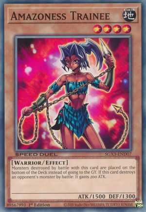 Amazoness Trainee (SGX3-END07) - Speed Duel GX: Duelists of Shadows 1st Edition - Premium Yugioh Single from Konami - Just $0.25! Shop now at Game Crave Tournament Store