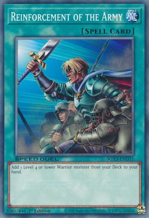 Reinforcement of the Army (SGX3-END11) - Speed Duel GX: Duelists of Shadows 1st Edition - Premium Yugioh Single from Konami - Just $0.23! Shop now at Game Crave Tournament Store