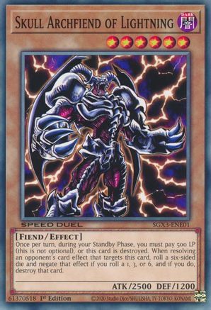 Skull Archfiend of Lightning (SGX3-ENE01) - Speed Duel GX: Duelists of Shadows 1st Edition - Premium Yugioh Single from Konami - Just $0.08! Shop now at Game Crave Tournament Store