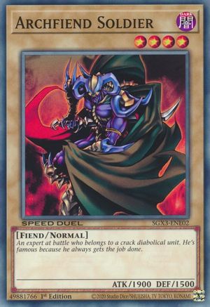 Archfiend Soldier (SGX3-ENE02) - Speed Duel GX: Duelists of Shadows 1st Edition - Premium Yugioh Single from Konami - Just $0.08! Shop now at Game Crave Tournament Store