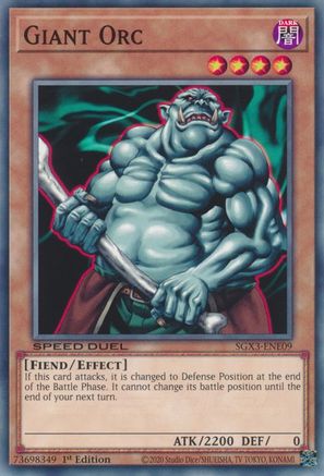 Giant Orc (SGX3-ENE09) - Speed Duel GX: Duelists of Shadows 1st Edition - Premium Yugioh Single from Konami - Just $0.08! Shop now at Game Crave Tournament Store