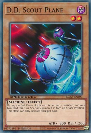 D.D. Scout Plane (SGX3-ENF07) - Speed Duel GX: Duelists of Shadows 1st Edition - Premium Yugioh Single from Konami - Just $0.23! Shop now at Game Crave Tournament Store