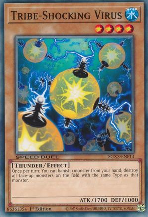 Tribe-Shocking Virus (SGX3-ENF13) - Speed Duel GX: Duelists of Shadows 1st Edition - Premium Yugioh Single from Konami - Just $0.26! Shop now at Game Crave Tournament Store