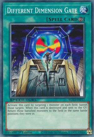 Different Dimension Gate (F) (SGX3-ENF17) - Speed Duel GX: Duelists of Shadows 1st Edition - Premium Yugioh Single from Konami - Just $0.25! Shop now at Game Crave Tournament Store